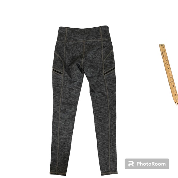 Athleta Leggings XS Heather DrifterGrey Zip Pockets Gently Worn Versatile - Picture 3 of 11